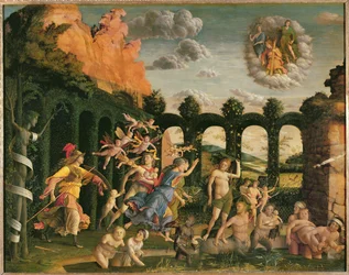 Minerva vertreibt die Laster aus dem Garten der Tugend